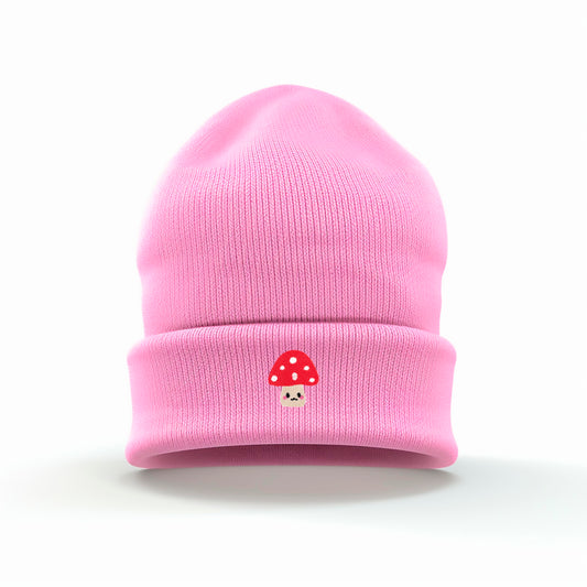 Kawaii Mushroom Embroidered Beanie