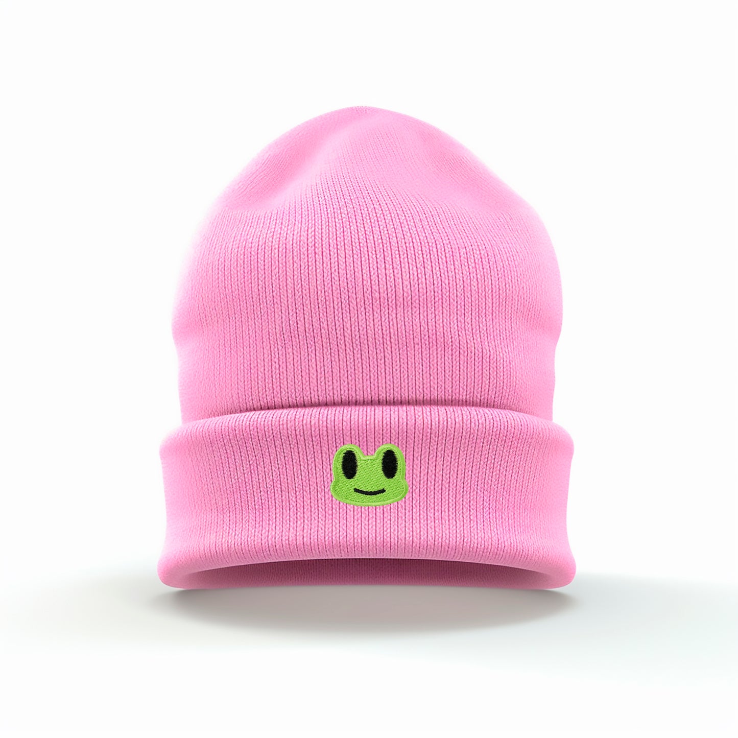 Cartoonish Frog Embroidered Beanie