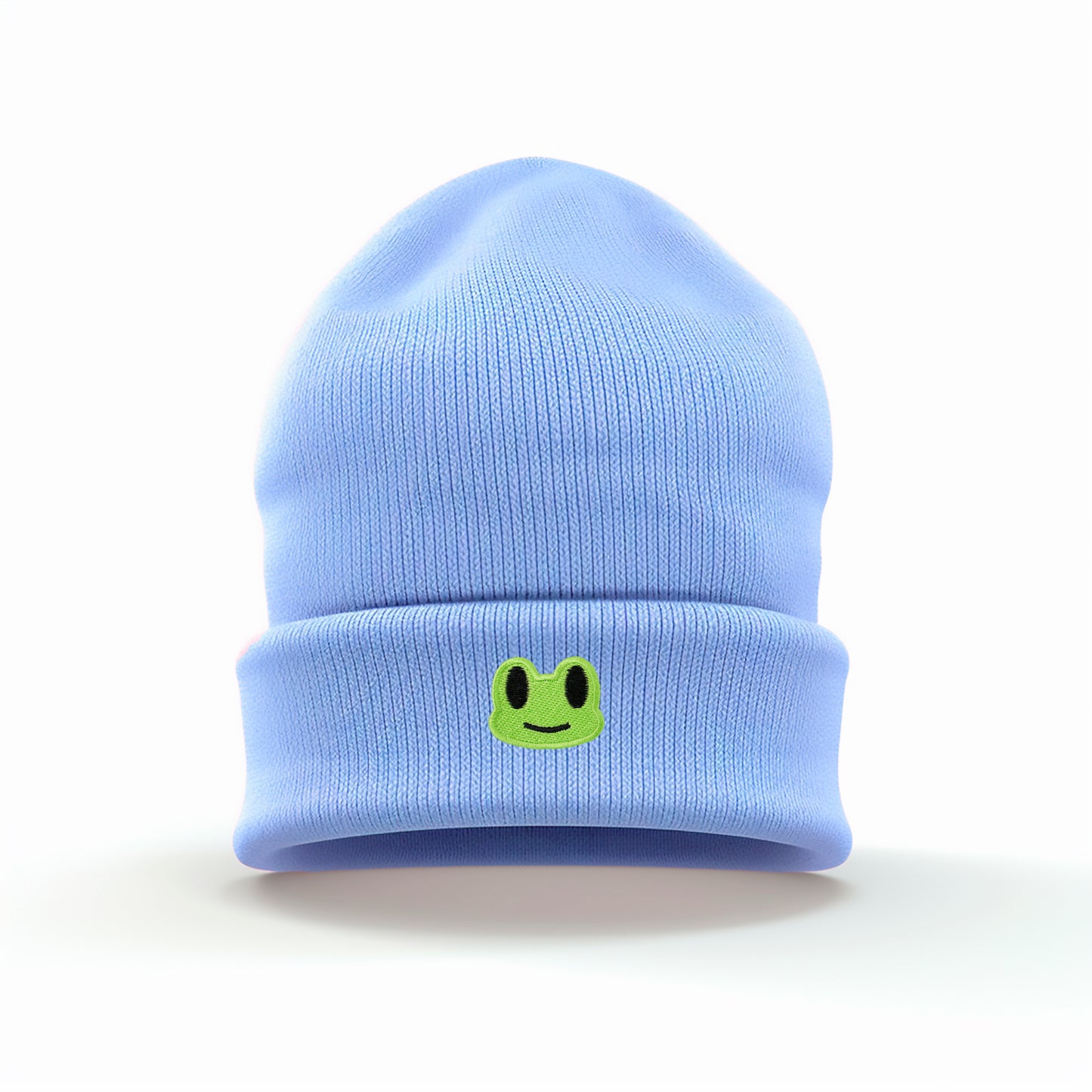 Cartoonish Frog Embroidered Beanie