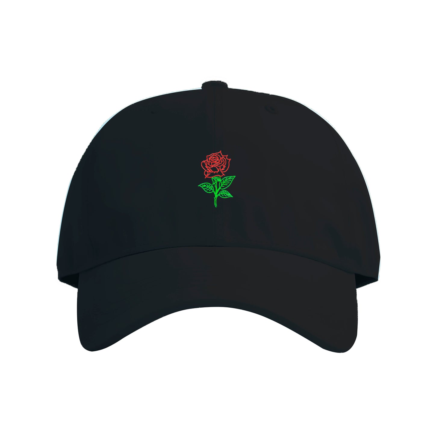 Rose Lineart Embroidered Cap