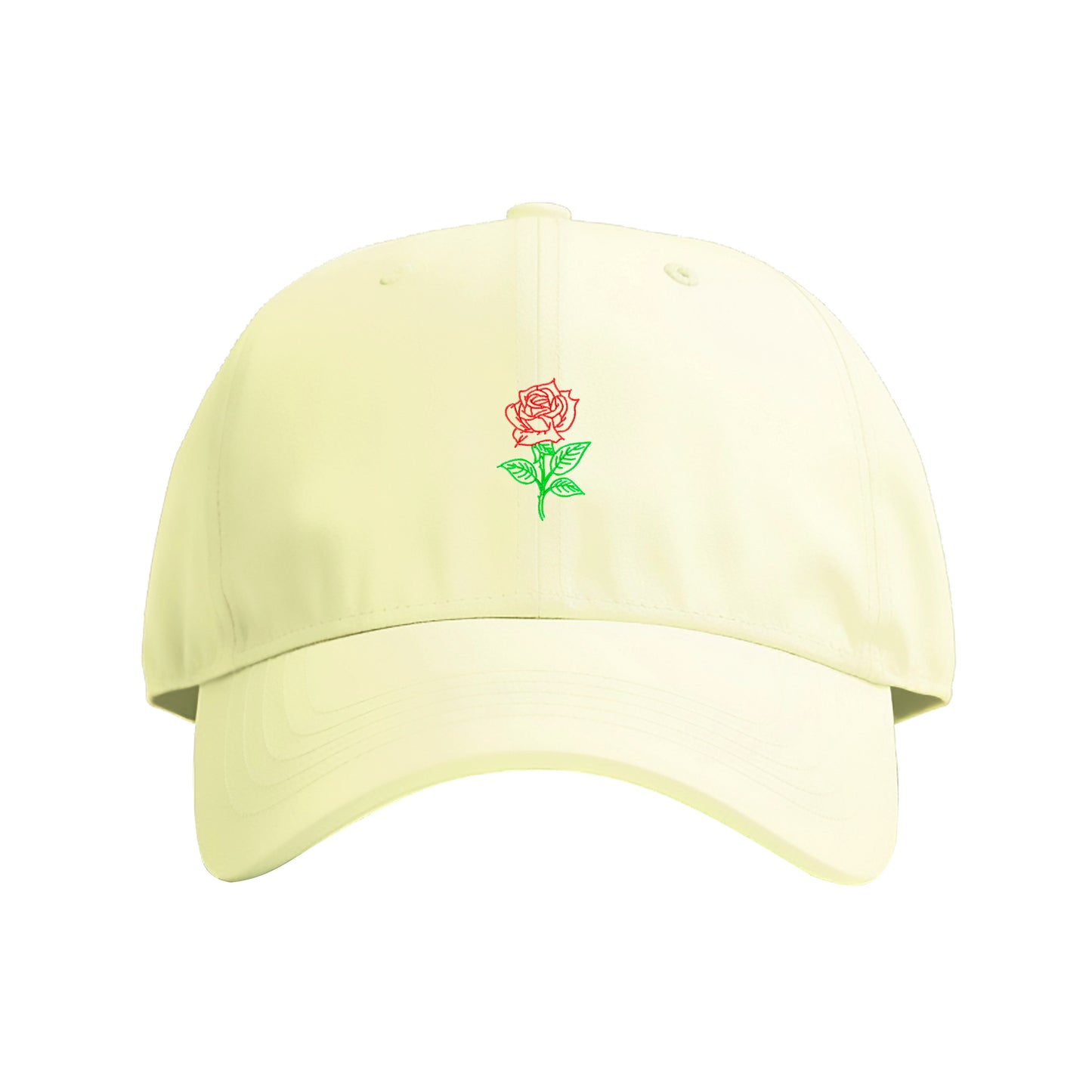 Rose Lineart Embroidered Cap