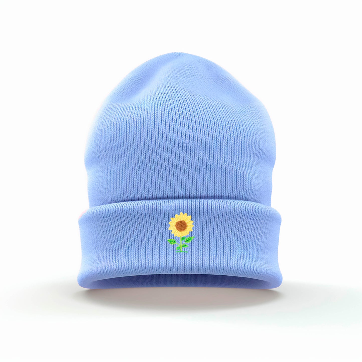 Aesthetic Sunflower Embroidered Beanie