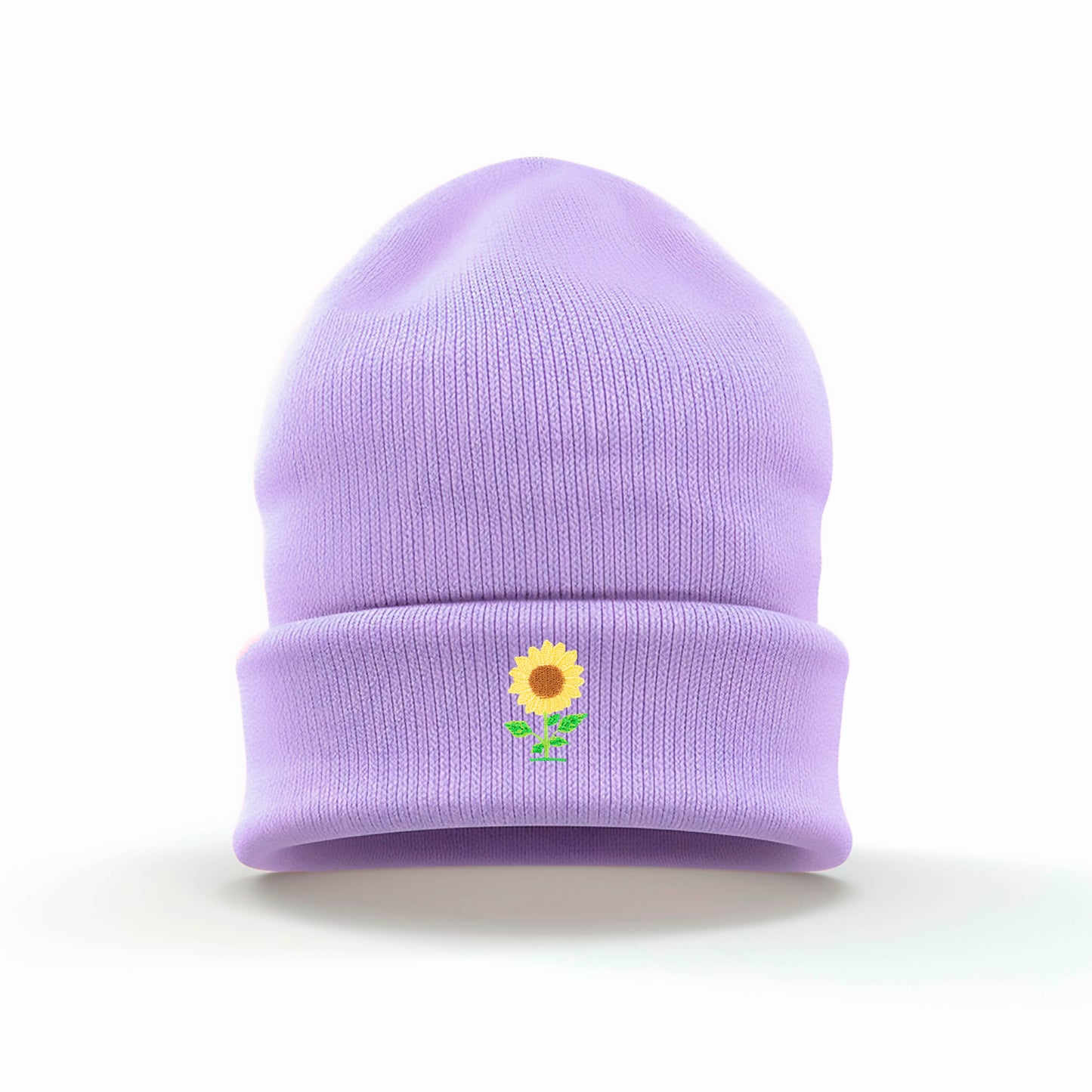 Aesthetic Sunflower Embroidered Beanie