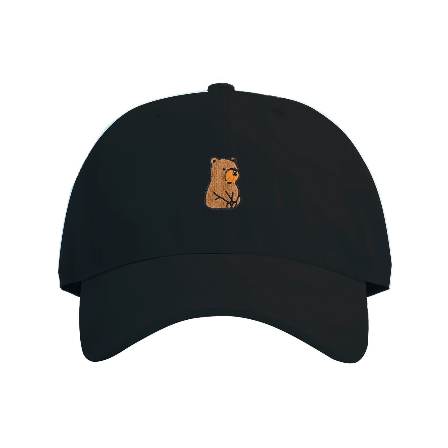 Sweet Sitting Bear Embroidered Cap