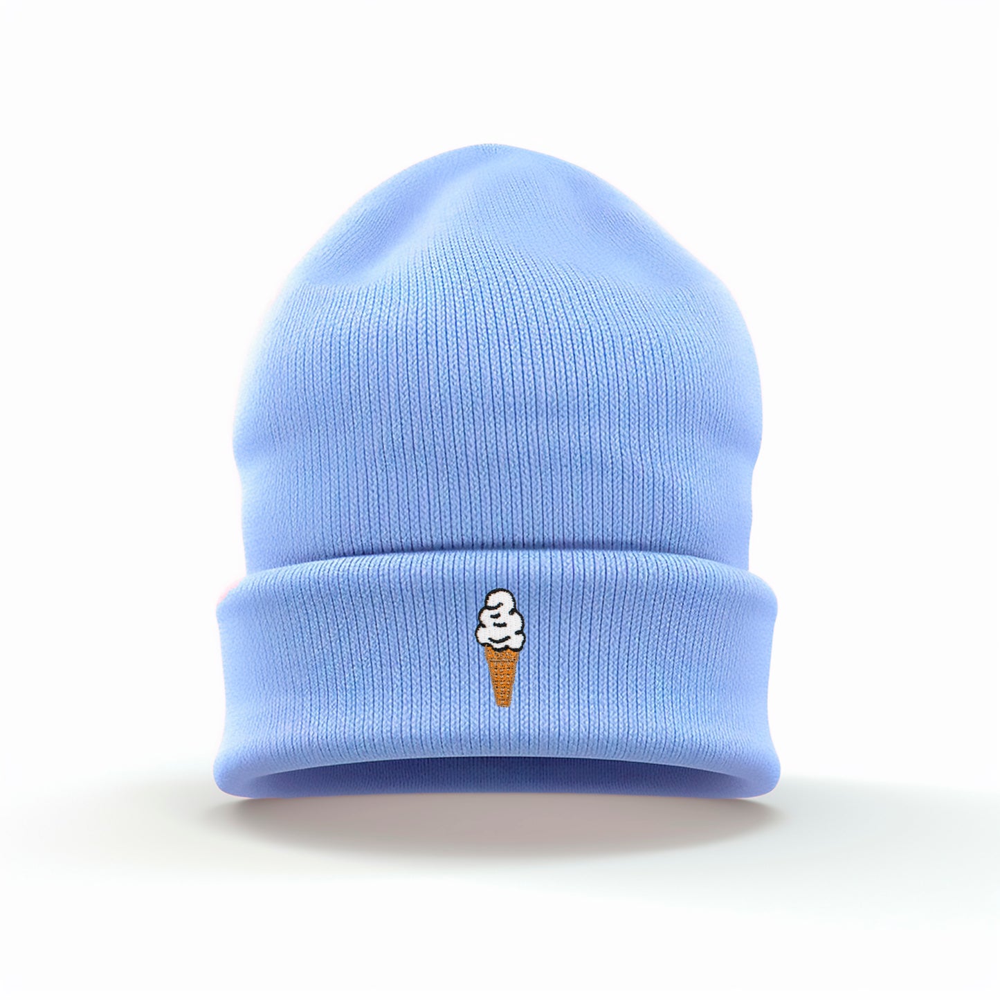 Vanilla Ice Cream Embroidered Beanie