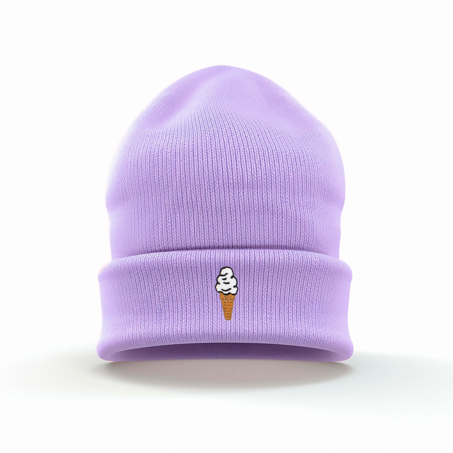 Vanilla Ice Cream Embroidered Beanie