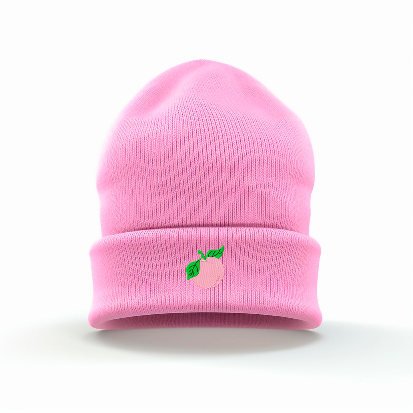 Aesthetic Peach Embroidered Beanie