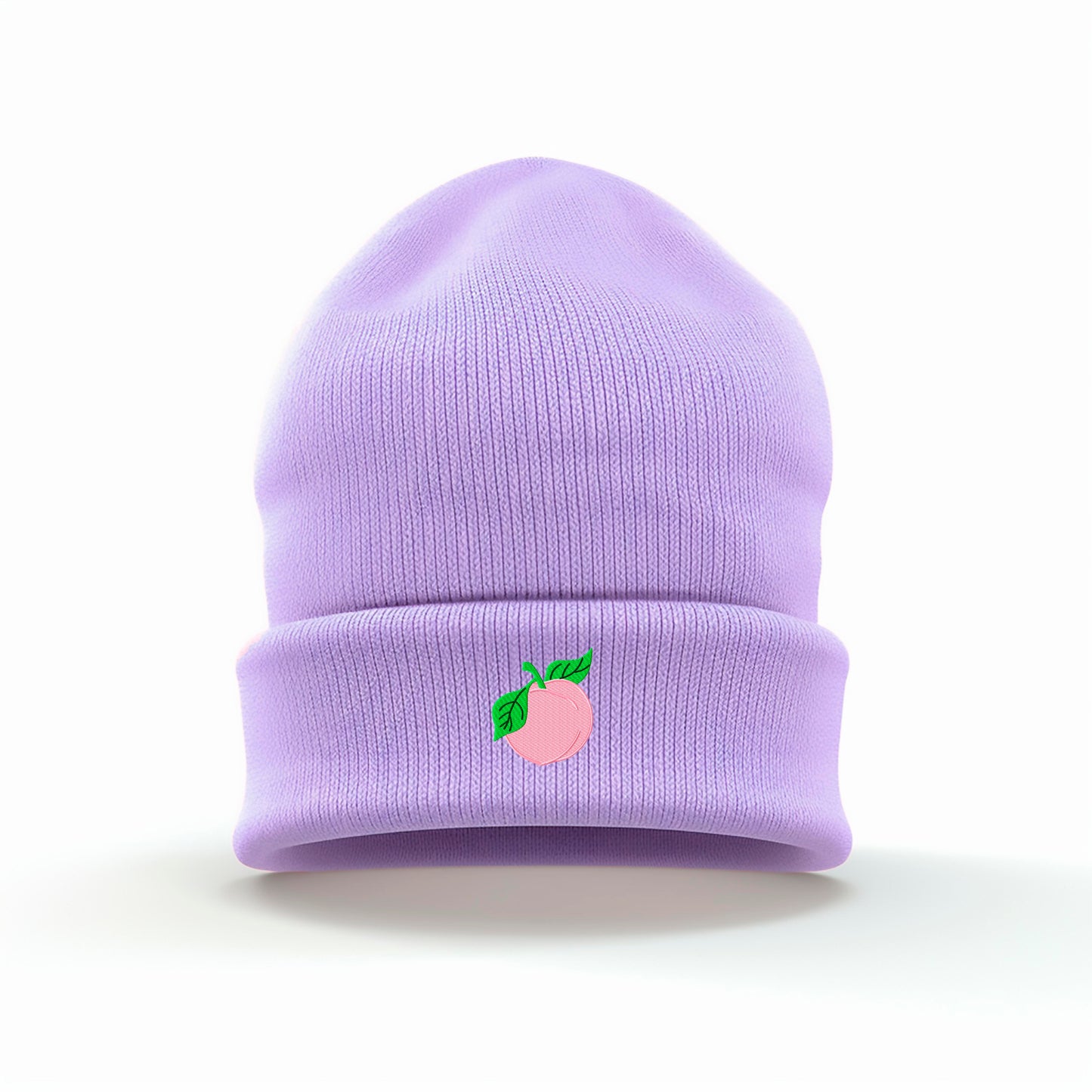 Aesthetic Peach Embroidered Beanie