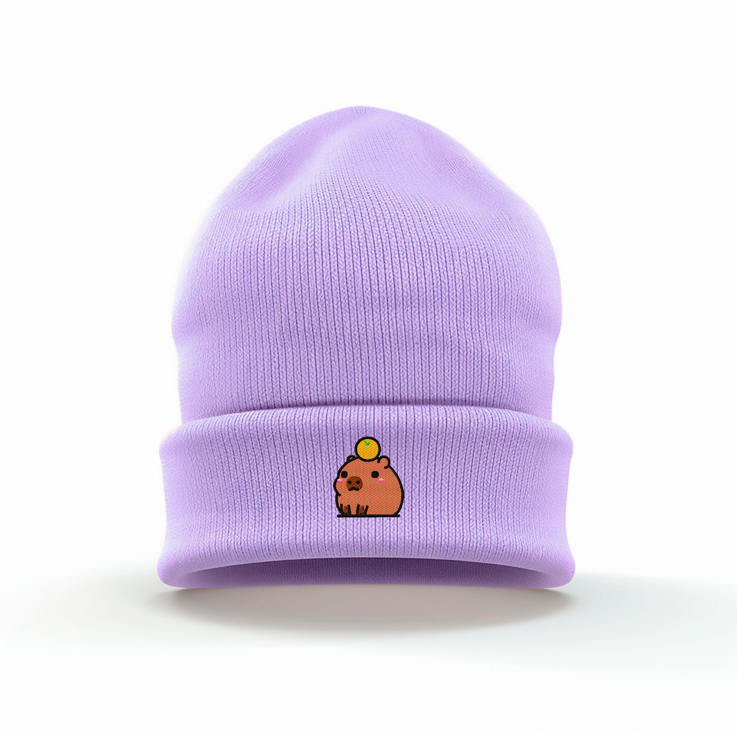 Chubby Capybara Embroidered Beanie