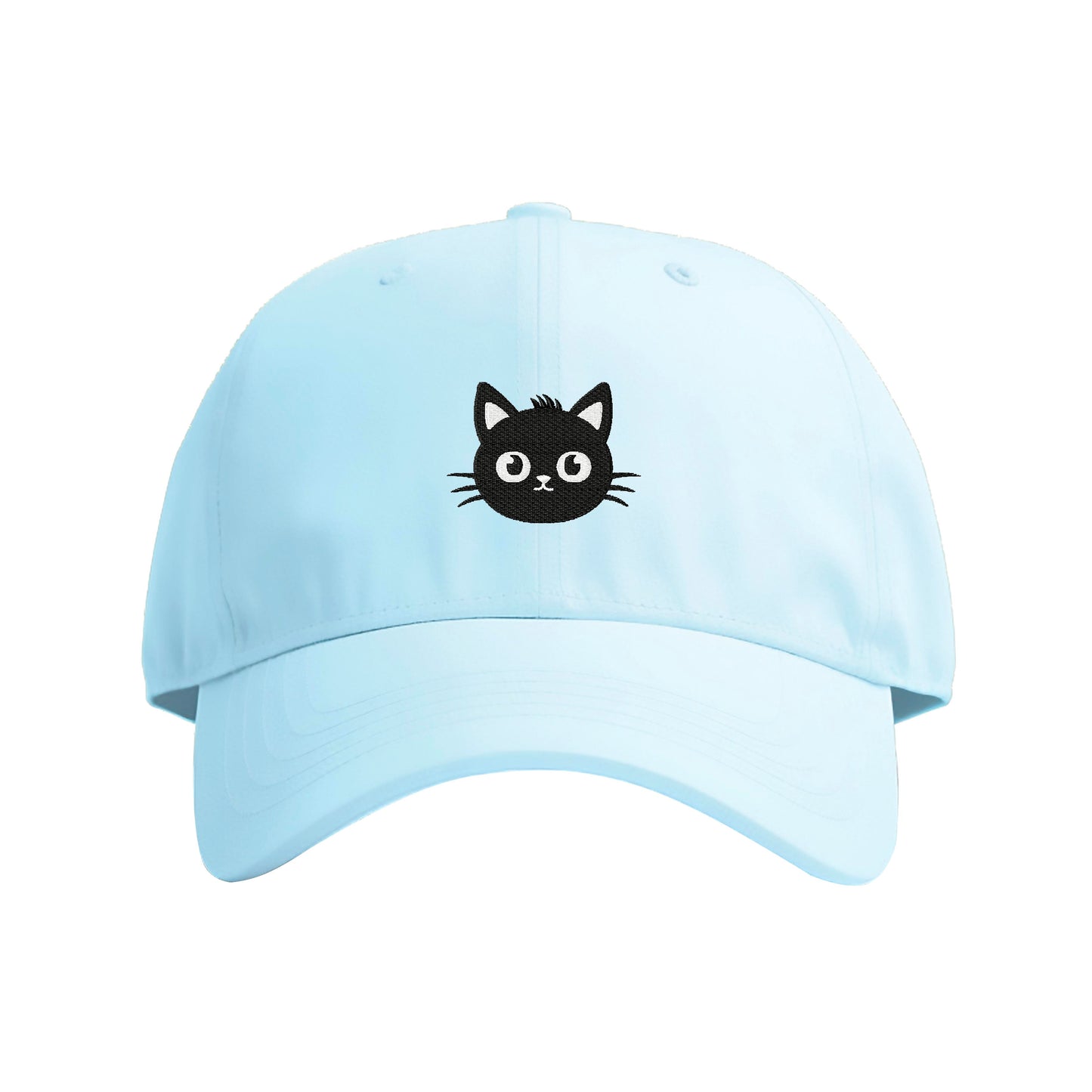 Cute Black Cat Embroidered Cap