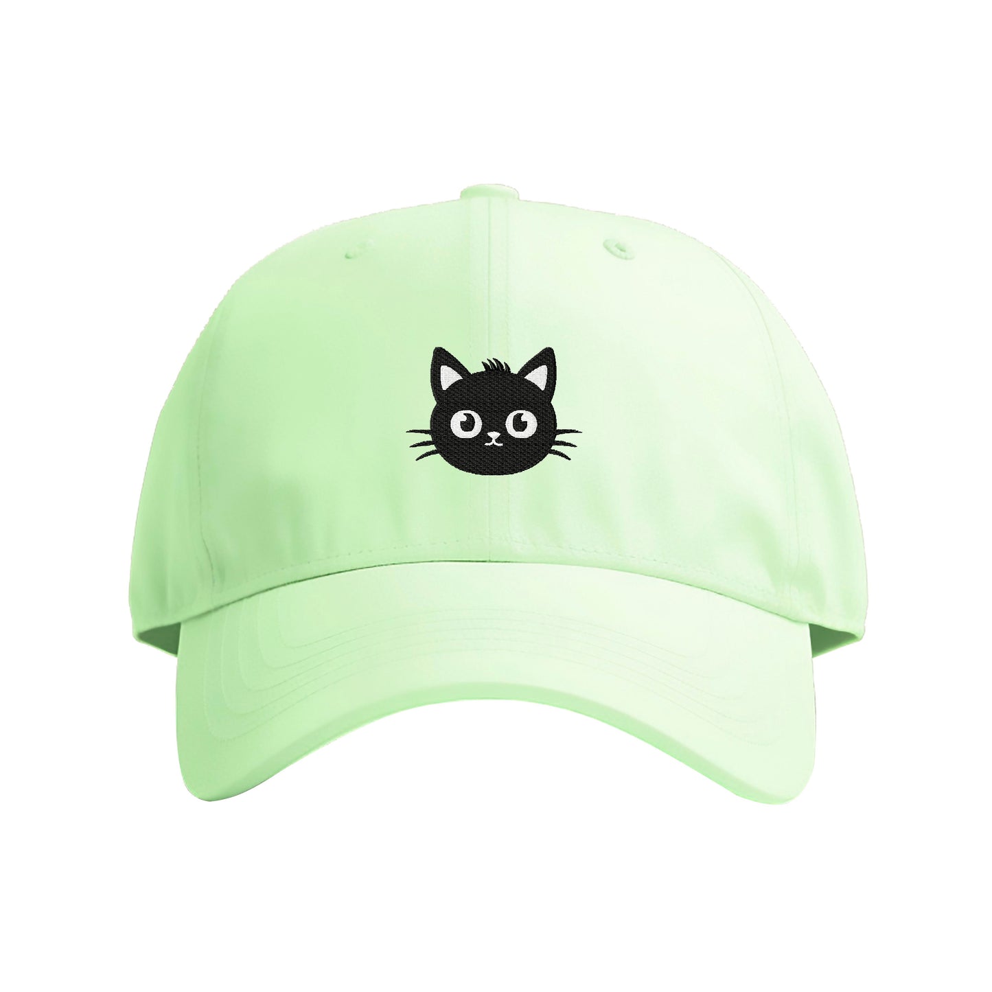 Cute Black Cat Embroidered Cap