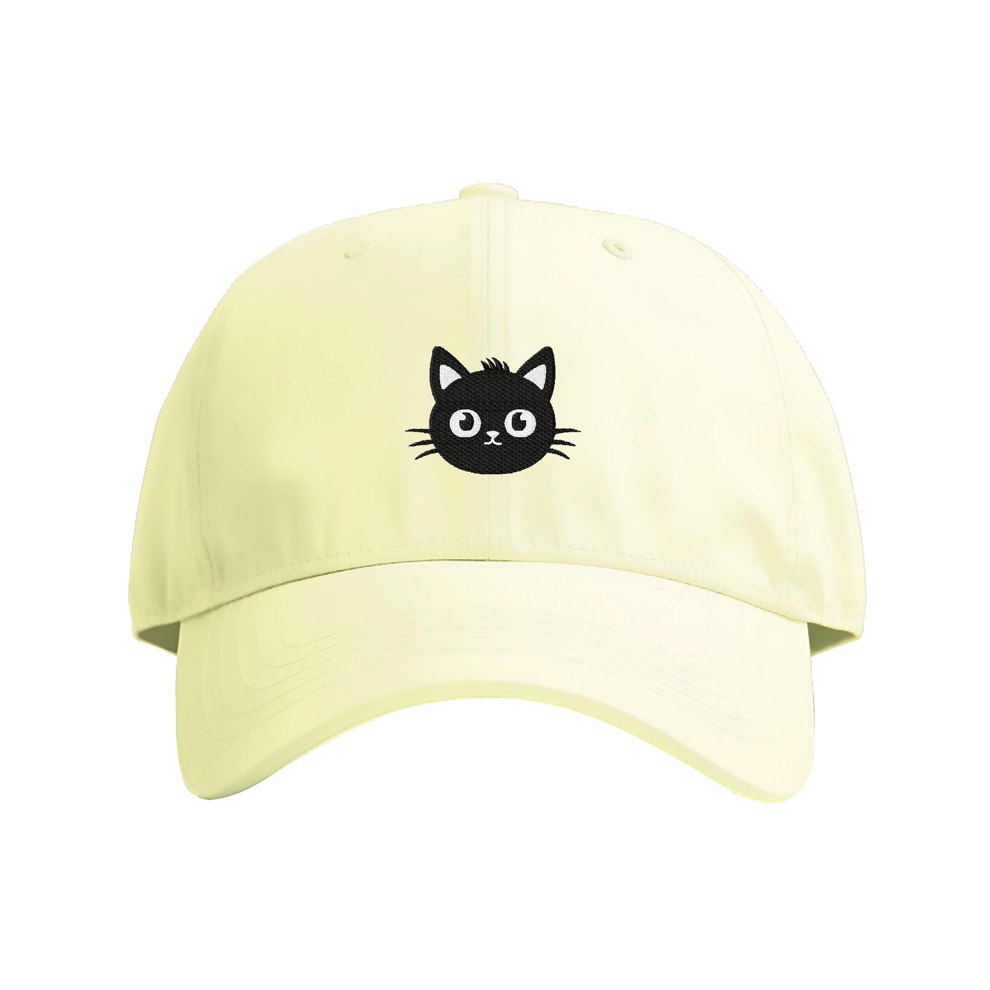 Cute Black Cat Embroidered Cap