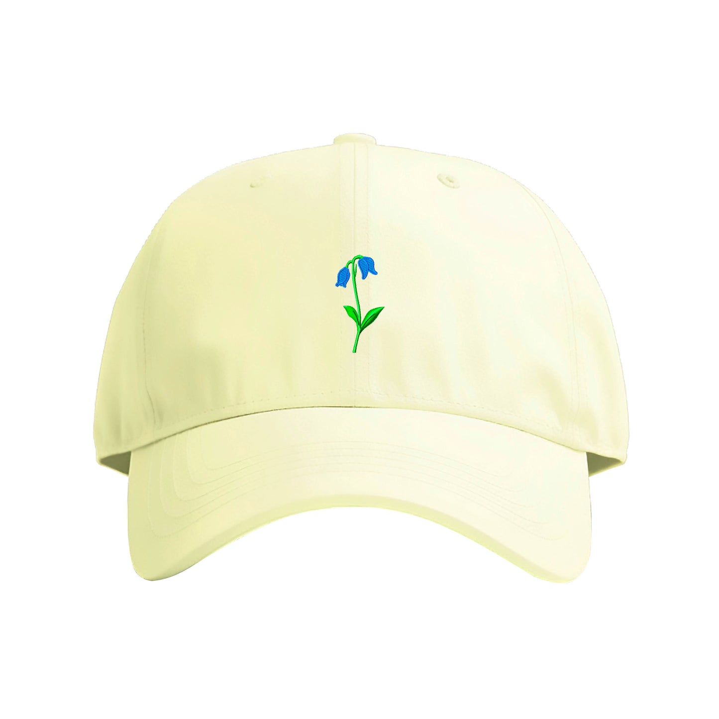 Delicate Bluebell Embroidered Cap