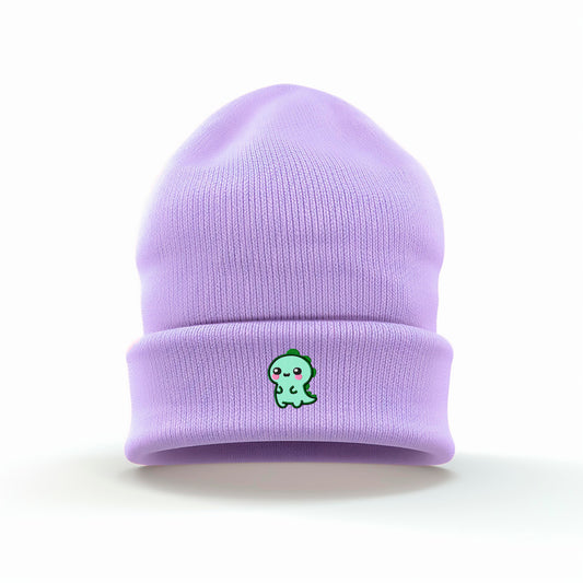 Green Dino Embroidered Beanie