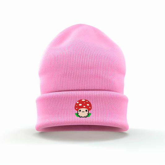 Kawaii Mushroom Embroidered Beanie