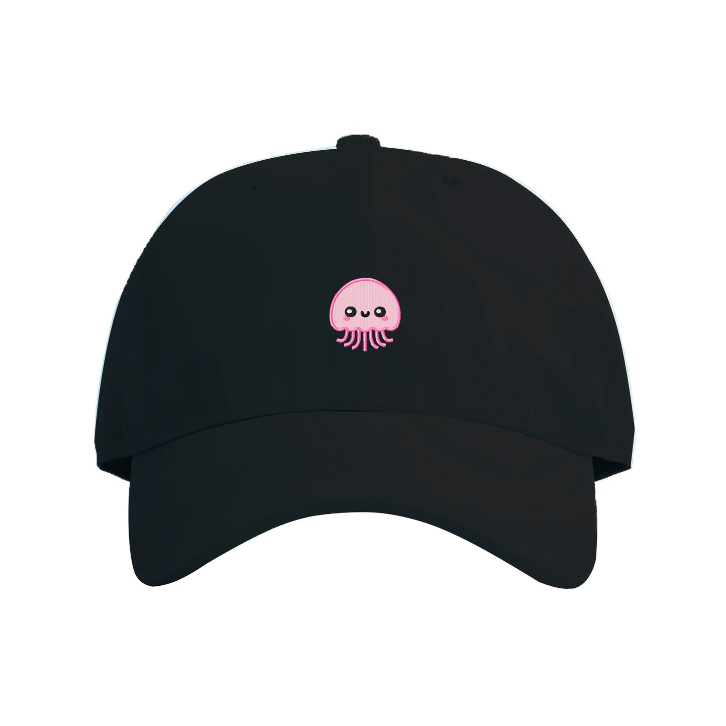 Chibi Pink Jellyfish Embroidered Cap