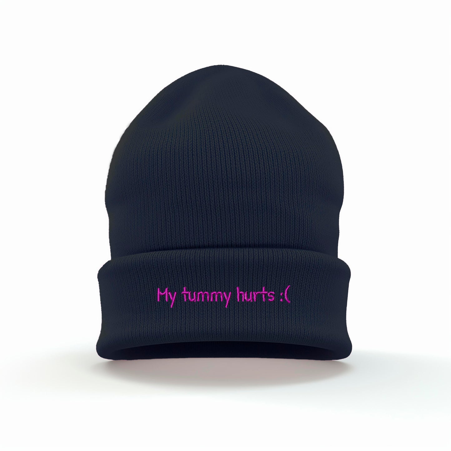 My Tummy Hurts Embroidered Beanie