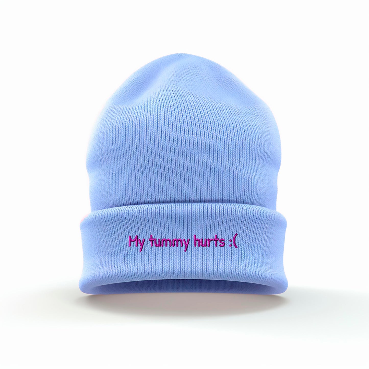 My Tummy Hurts Embroidered Beanie